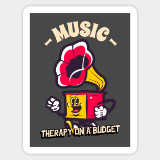 Music- Therapy on a Budget Funny Sticker